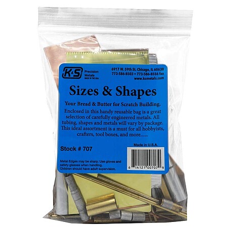 K-S Bag O Metal Assortment Hobby and Craft Metal Sheet Metal Strip #707