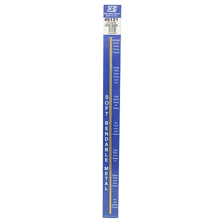 K-S Bendable Brass Fuel Tube .014 x 1/8 x 12 (one piece) Hobby and Craft Metal Tubing #8121