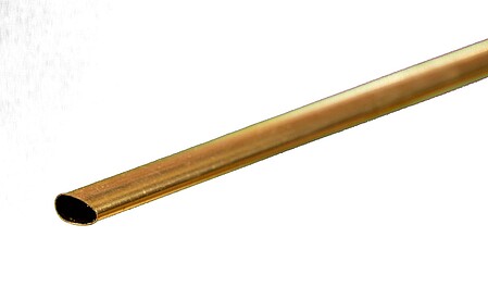 K-S Streamline Brass Tube .014 x 1/4 x 12 Hobby and Craft Metal Tubing #8122