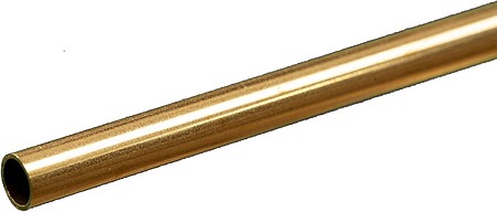 K-S Round Brass Tube .014 x 3/16 x 12 Hobby and Craft Metal Tubing #8129