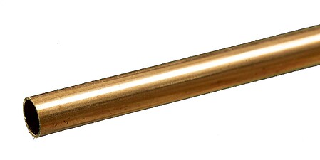 K-S Round Brass Tube .014 x 1/4 x 12 Hobby and Craft Metal Tubing #8131