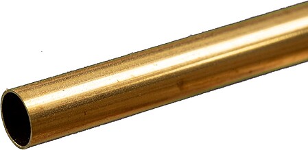 K-S Round Brass Tube .014 x 5/16 x 12 Hobby and Craft Metal Tubing #8133