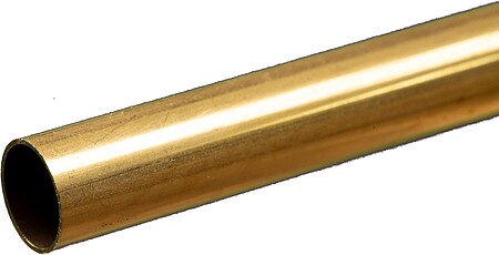 K-S Round Brass Tube .014 x 3/8 x 12 Hobby and Craft Metal Tubing #8135