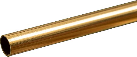 K-S Round Brass Tube .014 x 13/32 x 12 Hobby and Craft Metal Tubing #8136