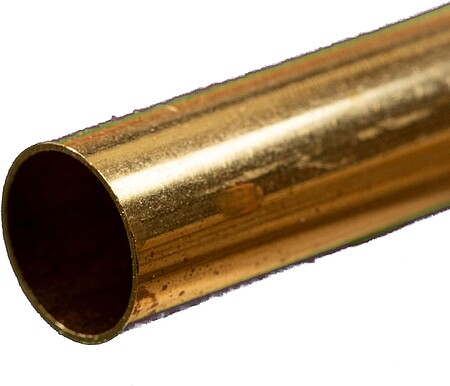 K-S Round Brass Tube .014 x 7/16 x 12 Hobby and Craft Metal Tubing #8137