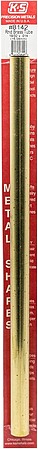 K-S Round Brass Tube .014 x 19/32 x 12 Hobby and Craft Metal Tubing #8142