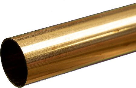 K-S Round Brass Tube .014 x 5/8 x 12 Hobby and Craft Metal Tubing #8143