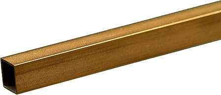 K-S Square Brass Tube .014 x 1/4 x 12 Hobby and Craft Metal Tubing #8155