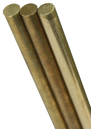 K-S Round Brass Rod 3/32 x 12 Hobby and Craft Metal Rod #8163