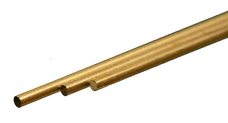 K-S Round Brass Rod .072 x 12 (3) Hobby and Craft Metal Rod #8169