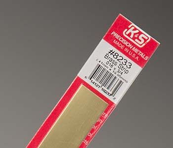 K-S Brass Strip .016 x 3/4 x 12 Hobby and Craft Metal Strip #8233
