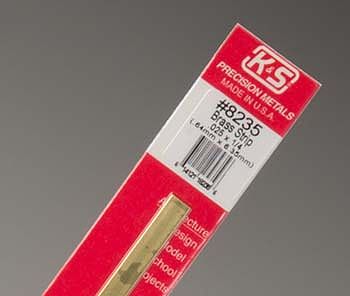 K-S Brass Strip .025 x 1/4 x 12 Hobby and Craft Metal Strip #8235