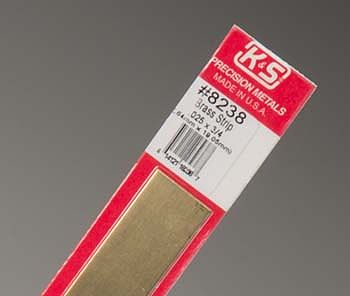 K-S Brass Strip .025 x 3/4 x 12 Hobby and Craft Metal Strip #8238