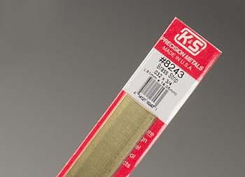 K-S Brass Strip .032 x 3/4 x 12 Hobby and Craft Metal Strip #8243