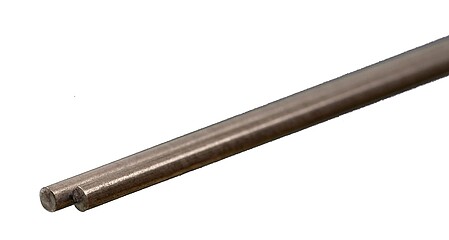 K-S Round Stainless Steel Rod 3/32 x 12 (2) Hobby and Craft Metal Rod #87133