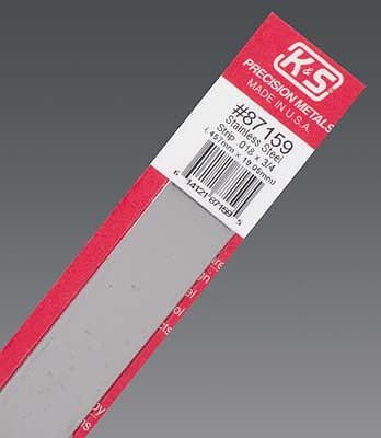 K-S Stainless Steel Strip .018 x 3/4 x 12 Hobby and Craft Metal Strip #87159