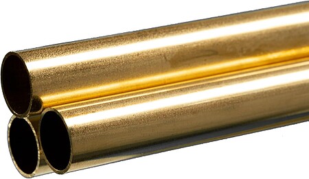 K-S Round Brass Tube .029 x 9/16 x 36 (3) Hobby and Craft Metal Tubing #9219