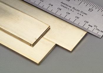 K-S Brass Strip .093x1x36 (1) Hobby and Craft Metal Sheet Metal Strip #9742