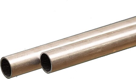 K-S Round Aluminum Tube .45mm x 7mm x 300mm (2) Hobby and Craft Metal Tubing #9806