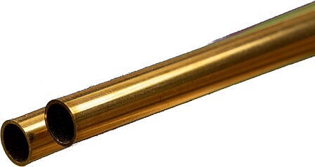 K-S Round Brass Tube .45mm x 6mm x 300mm (2) Hobby and Craft Metal Tubing #9824