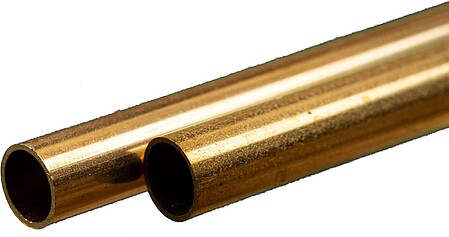 K-S Round Brass Tube .45mm x 7mm x 300mm (2) Hobby and Craft Metal Tubing #9825