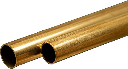 K-S Round Brass Tube .45mm x 8mm x 300mm (2) Hobby and Craft Metal Tubing  #9826