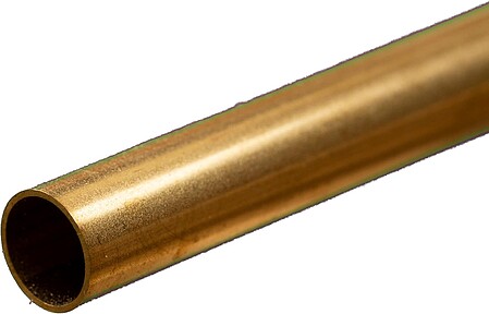 K-S Round Brass Tube .45mm x 9mm x 300mm Hobby and Craft Metal Tubing #9827