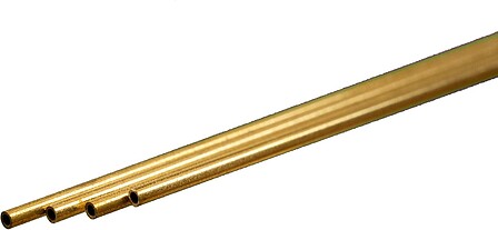 K-S Round Brass Tube .225mm x 1.5mm x 300mm (4) Hobby and Craft Metal Tubing #9831