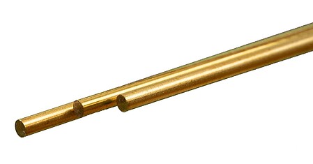 K-S Round Brass Rod 3mm x 300mm (3) Hobby and Craft Metal Rod #9865