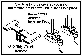 Kadee 230 Talgo Truck Adaptor Insertion Pic 765484002307 for sale online