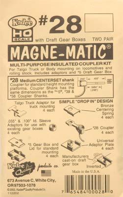 Magne-Matic Kit R Kadee HO #24 Plastic-Shank Coupler -- Short 1/4" Underset 