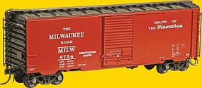 Pullman-Standard PS-1 40' Boxcar w/6' Door - Ready to Run Milwaukee Road #8754 (Built 1955, Factory New, Red Oxide)