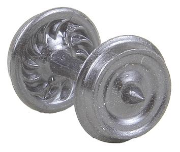 Kadee Wheelsets w/Ribbed Back pkg(8) - HOn3-Scale HO Scale Model Train Truck #718