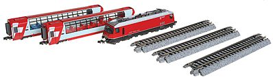 Kato Alpine Glacier Express 3-Unit Basic Set - Standard DC N Scale Model Train Set #1001145