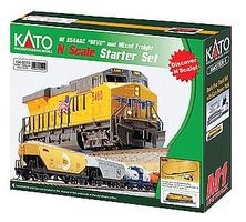 Kato GE ES44AC GEVO Mixed Freight Starter Set Union Pacific Loco N Scale Model Train Set #1060023