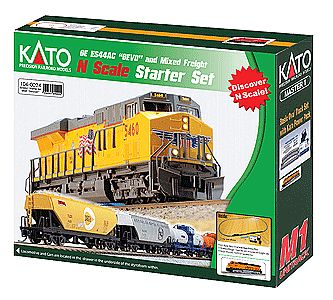 Kato GE ES44AC GEVO Mixed Freight Starter Set - BNSF Railway N Scale Model Train Set #1060024