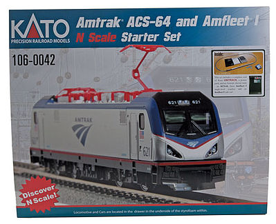 DC KATO N Scale 106-8001 Amtrak Acs-64 Amfleet1 5 Unit Set Plus 2 Bonus Amfleets for sale online 
