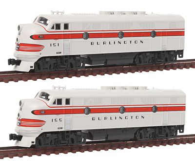 Kato EMD F2 A-A Set Chicago, Burlington, & Qunicy N Scale Model Train Diesel Locomotive #1060202
