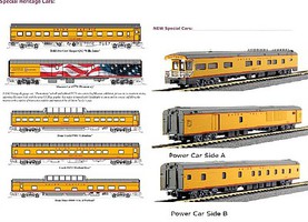 Kato Union Pacific Excursion Train 7-Car Set (Interior lighting) N Scale Model Train Set #1060861