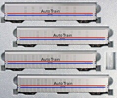 Kato AlumSd AutoRk Amtrk PhV3/ N-Scale