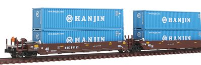 Kato Gunderson Maxi-I 5-Unit Double-Stack Well Car N Scale Model Train Freight Car #1066156