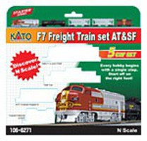 Kato N F7A Freight Set Atsf W/sd Kato N F7A Freight Set Atsf W/sd