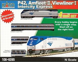 Kato P42 Amfleet Inter 4/DCC - N-Scale