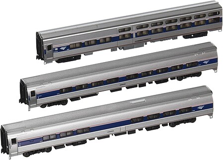 Kato Intercity Express 3-Car Set - Ready to Run - Amtrak N Scale Model Train Passenger Car #1066286