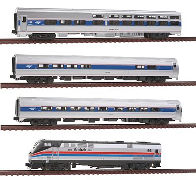 Kato Amtrak 40th Anniversary Train-Only Set Amtrak #66 N Scale Model Train Set #10662862