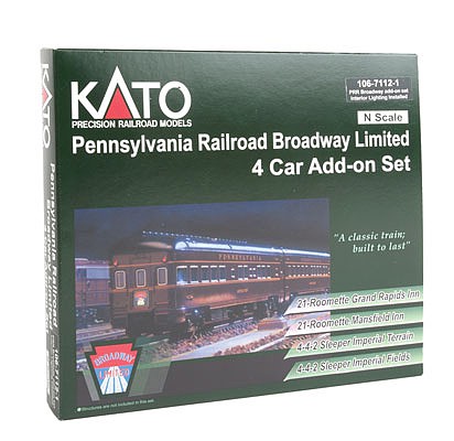 Kato N PRR Broadway Ltd 10car set w/lighting