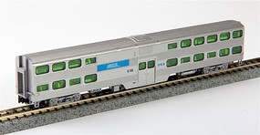 Kato Streamlined Nippon-Sharyo Gallery Bi-Level Commuter Coach Ready to Run Metra #6185 (silver, blue) N-Scale Kato Streamlined Nippon-Sharyo Gallery Bi-Level Commuter Coach Ready to Run Metra #6185 (silver, blue) N-Scale