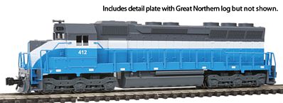 Kato EMD SD45 - Standard DC - Great Northern #412 N Scale Model Train Diesel Locomotive #1763125