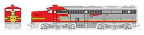Kato Alco PA1 ESU LokSound and DCC Santa Fe 70L (Warbonnet, silver, red) N-Scale