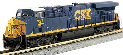 Kato GE ES44AC GEVO - Standard DC - CSX #737 N Scale Model Train Diesel Locomotive #1768914